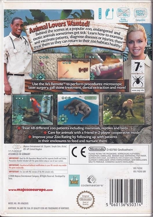 Zoo Hospital - Wii (B Grade) (Genbrug)
